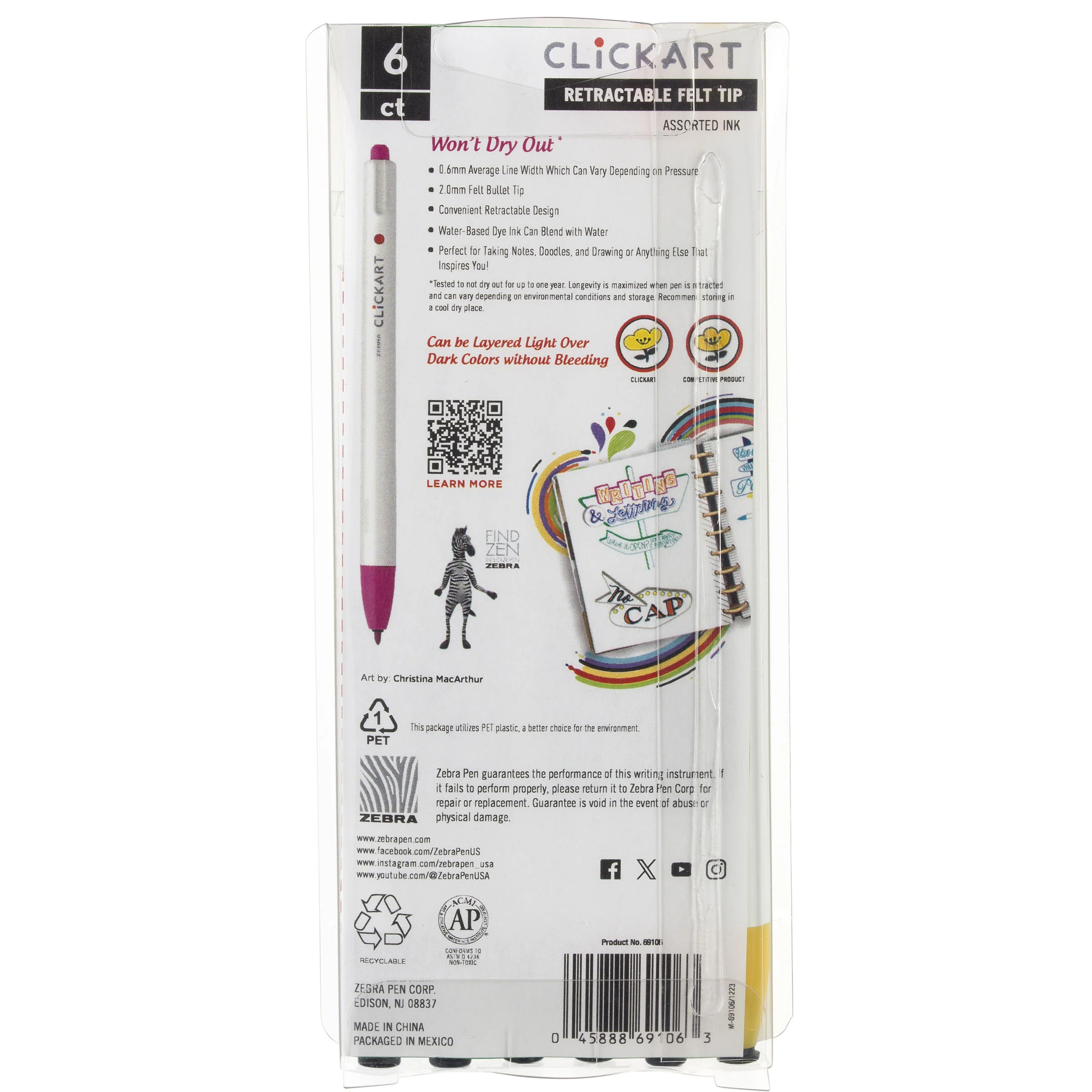 CLiCKART Retractable Felt Tip Marker - Image 55