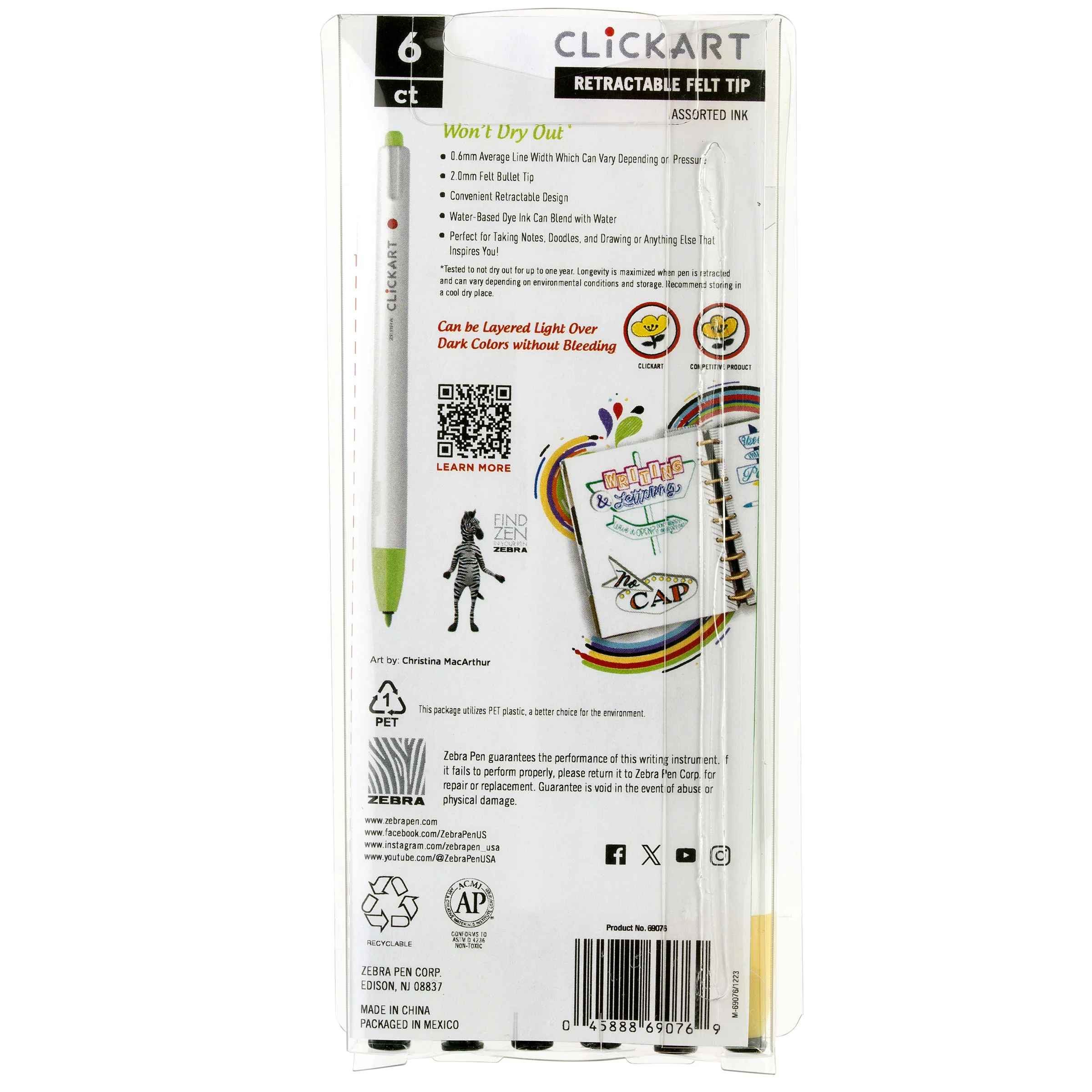 CLiCKART Retractable Felt Tip Marker - Image 57