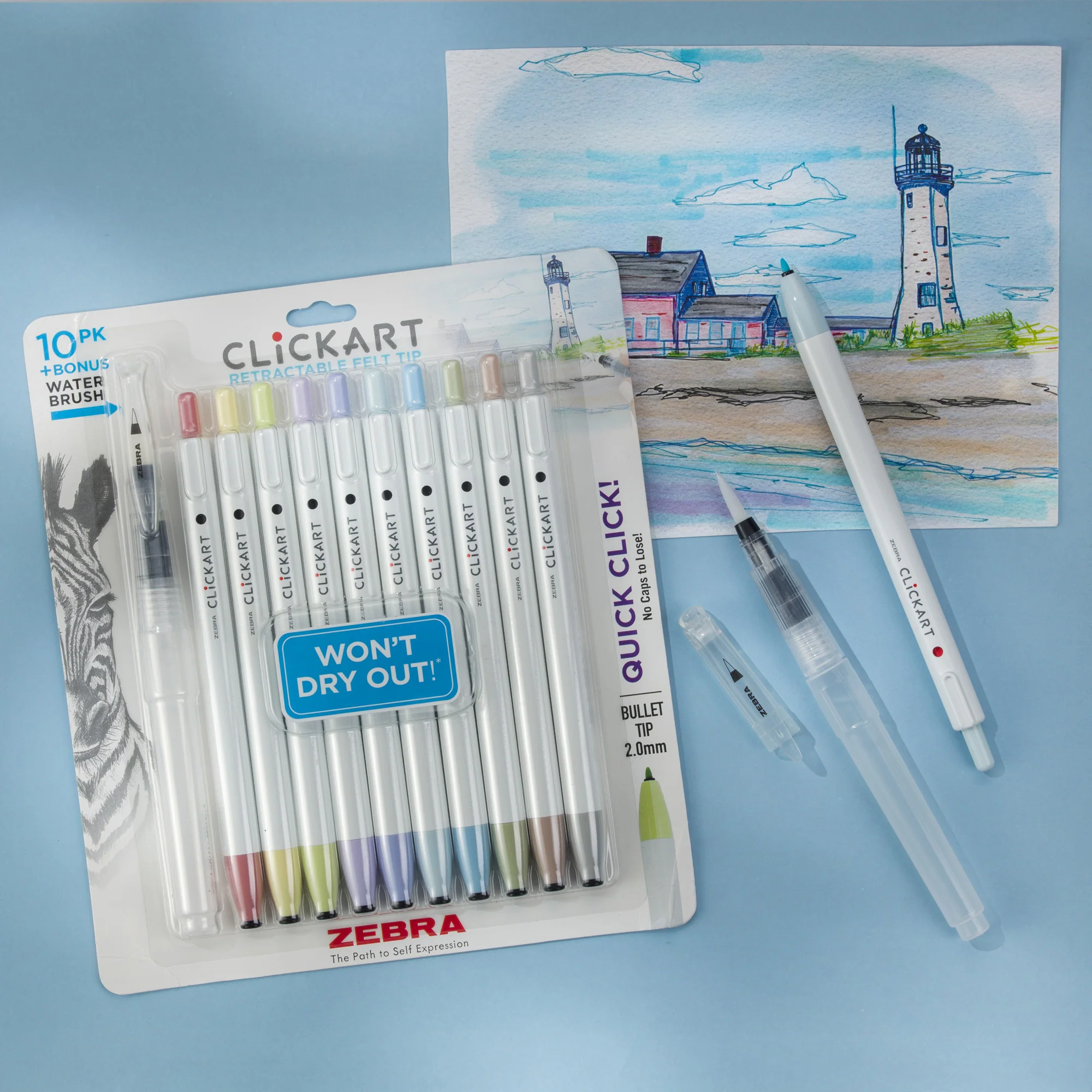 CLiCKART Retractable Felt Tip Marker - Image 86
