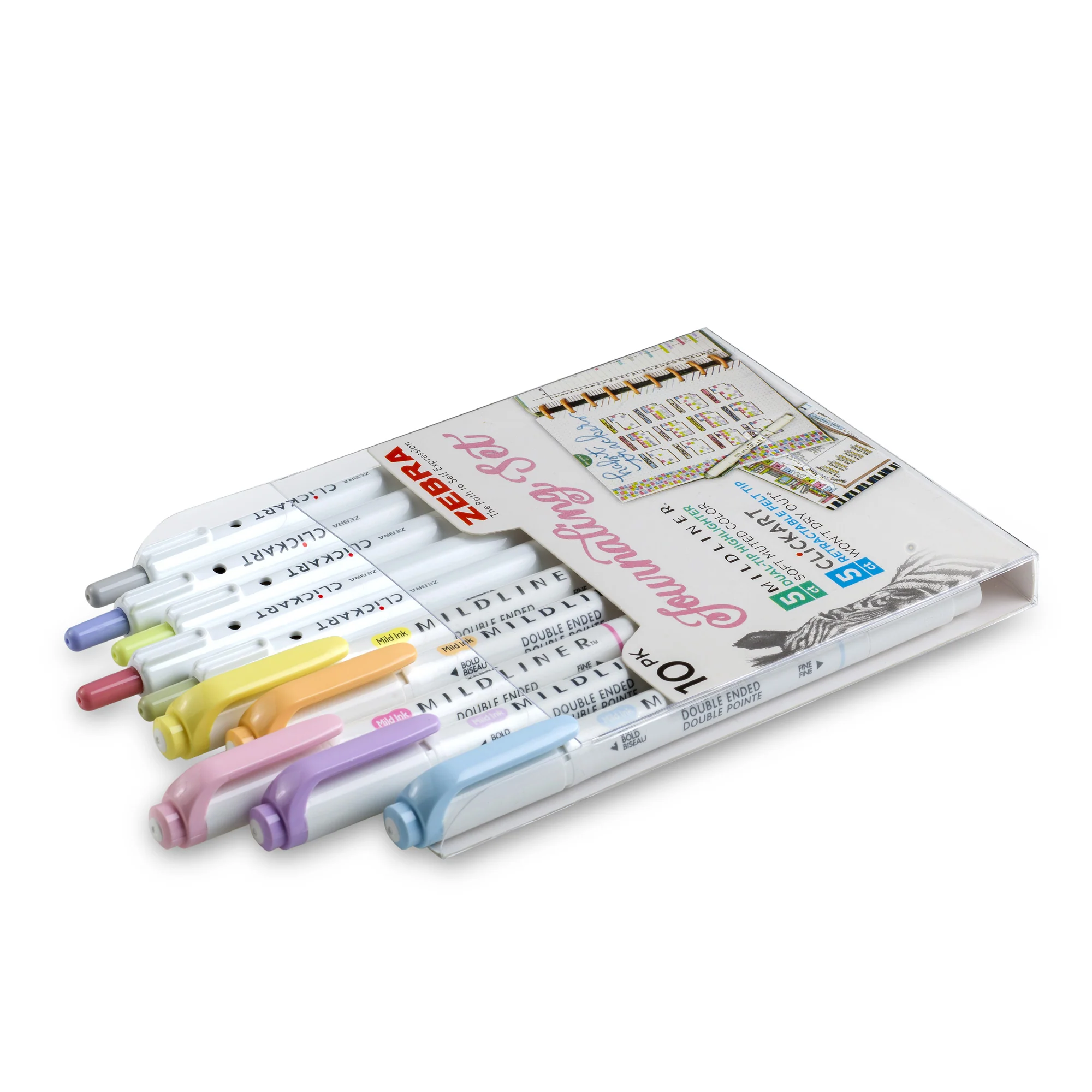 Journaling Set Asst 10pk - Mildliner HL (5) and Clickart (5) - Image 8