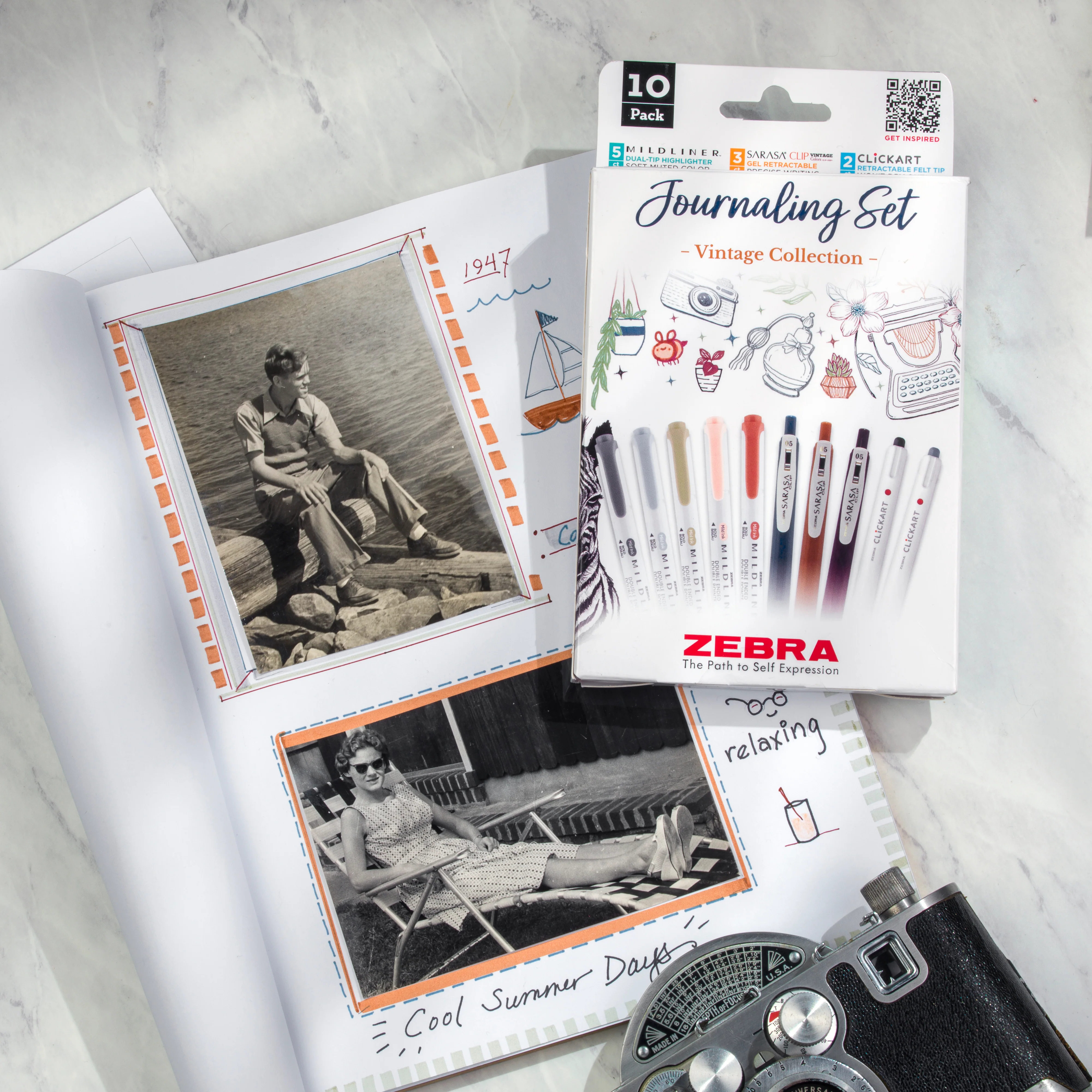 Journaling Set Vintage Asst 12pk (Tuck Box) - Image 4